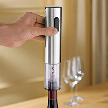 Load image into Gallery viewer, Wine Enthusiast Electric Blue Push-Button Corkscrew, Stainless Steel