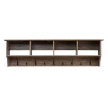 Load image into Gallery viewer, Prepac 60" Wide Hanging Entryway Shelf, 60 inches, Drifted Gray