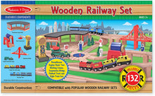 Load image into Gallery viewer, Melissa &amp; Doug Wooden Railway Set