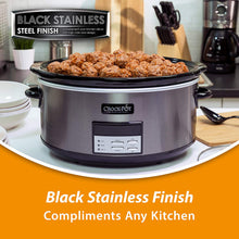 Load image into Gallery viewer, Crock-Pot SCCPVFC800-DS 8-Quart Slow Cooker, Programmable, Black Stainless,