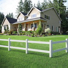 Load image into Gallery viewer, Outdoor Essentials White Vinyl Ranch Fencing, Two Rail, Three Rail, End Post, Corner Post, Line Post, Fence Rail