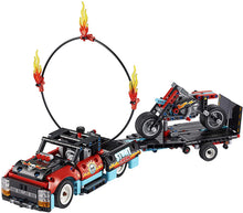 Load image into Gallery viewer, LEGO Technic Stunt Show Truck &amp; Bike 42106 Vehicle Building Set Includes Toy Stunt Motorcycle, Toy Truck and Trailer, New 2020 (610 Pieces)