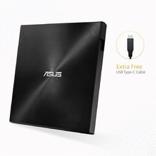 Load image into Gallery viewer, ASUS ZenDrive Black 13mm External 8X DVD/Burner Drive +/-RW with M-Disc Support, Compatible with Both Mac &amp; Windows and Nero BackItUp for Android Devices (USB 2.0 &amp; Type-C Cables Included)