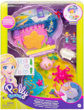 Load image into Gallery viewer, Polly Pocket Tiny Power Seashell Purse Compact with Wearable Strap, Fun Under-The-Sea Features, Micro Polly and Lila Mermaid Dolls, 2 Accessories &amp; Sticker Sheet; for Ages 4 Years Old &amp; Up