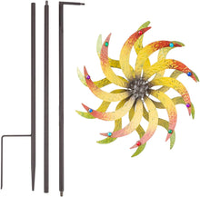 Load image into Gallery viewer, Alpine NCY246 72&quot; Metal Windmill Garden Stake, Multi Color
