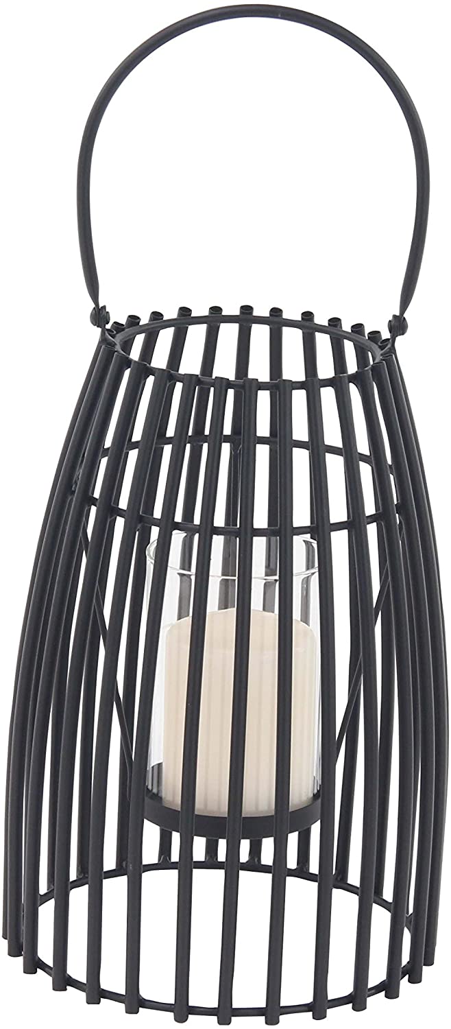 Deco 79 86925 Candle Lantern, Black