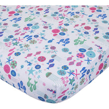 Load image into Gallery viewer, Disney Baby Ariel Little Mermaid Ocean Beauty Crib Bedding Set, 4 Piece