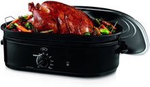 Load image into Gallery viewer, Oster Roaster Oven with Self-Basting Lid, 18 Quart, Black (CKSTRS18-BSB-W)