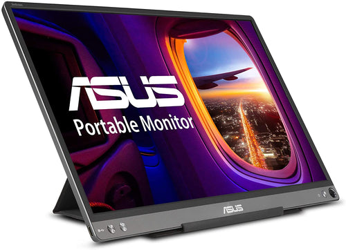 ASUS ZenScreen MB16ACE 15.6” Portable USB Type-C Monitor Full HD (1920 x 1080) IPS Eye Care with Lite Smart Case External screen for laptop,Dark Gray