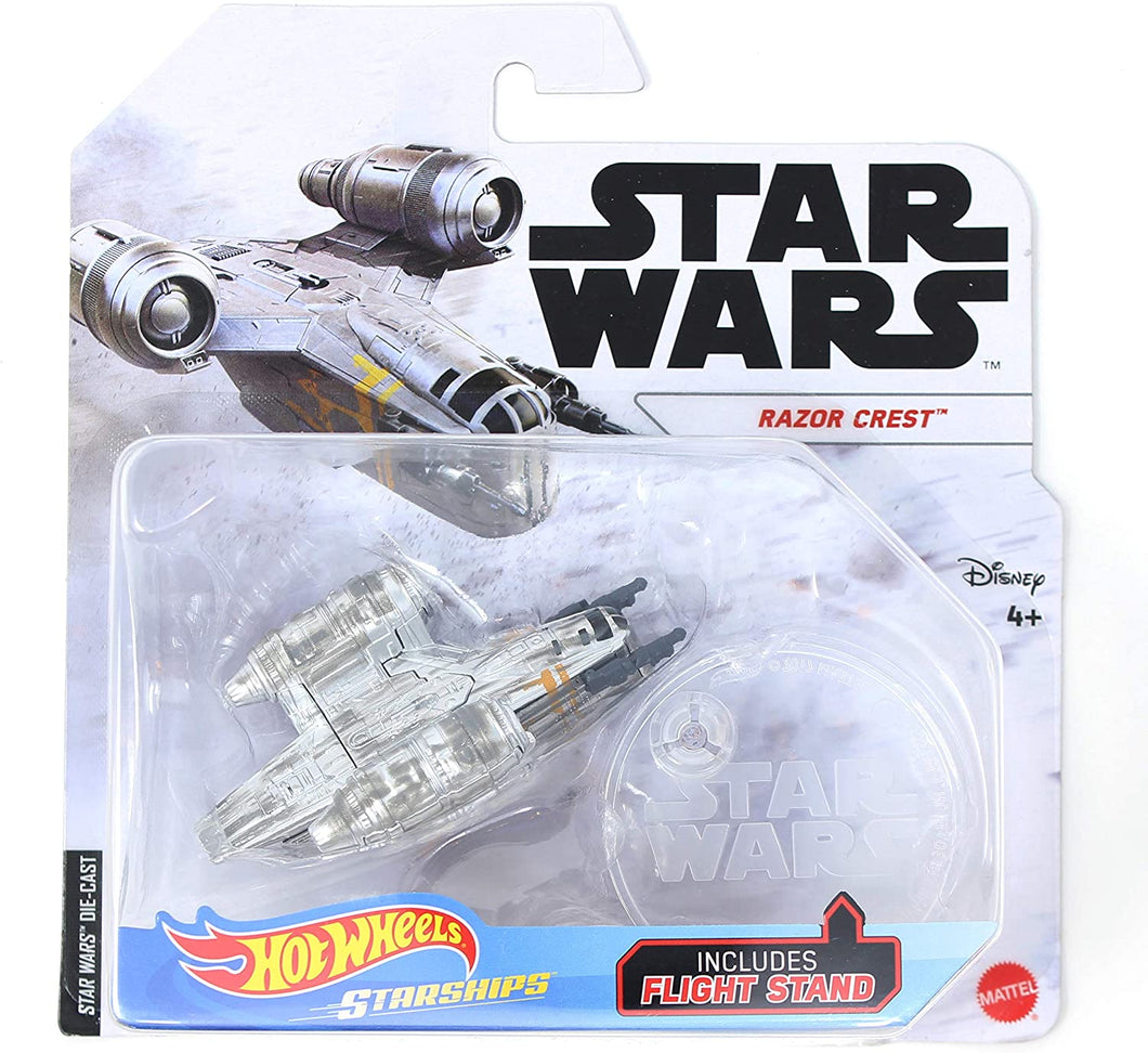 Hot Wheels Starships Star Wars Die-Cast Razor Crest with Flight Stand
