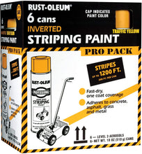 Load image into Gallery viewer, Rust-Oleum 18-Ounce Spray Paint Striping Paint Contractor, 6 Pack