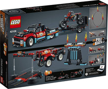 Load image into Gallery viewer, LEGO Technic Stunt Show Truck &amp; Bike 42106 Vehicle Building Set Includes Toy Stunt Motorcycle, Toy Truck and Trailer, New 2020 (610 Pieces)