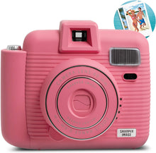 Load image into Gallery viewer, SHARPER IMAGE Instant Camera with Flash and 5 Lighting Modes, Compatible with Instant Mini Film, Prints Photos in Seconds, Capture Memories Indoors or Outdoors! – Pink
