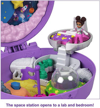 Load image into Gallery viewer, Polly Pocket Saturn Space Explorer Compact with Fun Reveals, Micro Polly and Lila Dolls, Lunar Vehicle, Alien Figure &amp; Sticker Sheet; for Ages 4 Years Old &amp; Up, Multi (GKJ51)