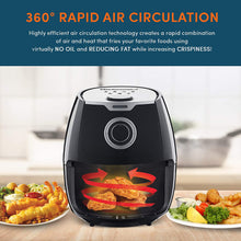 Load image into Gallery viewer, Elite Platinum Electric Digital Hot Air Fryer Oil-Less Healthy Cooker Timer