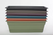 Load image into Gallery viewer, Bloem Dura Cotta Window Box Planter w/Tray, 18&quot;, Chocolate (DCBT18-45), 2 Gallon