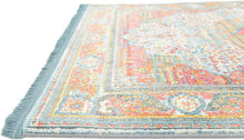 Load image into Gallery viewer, Unique Loom Baracoa Collection Bright Tones Vintage Traditional Light Blue Area Rug
