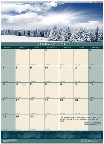 House of Doolittle 2018 Monthly Wall Calendar, Landscapes, 12 x 16.5 Inches, January - December (HOD362-18)