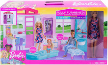 Load image into Gallery viewer, Barbie Doll and Dollhouse, Portable 1-Story Playset with Pool and Accessories, for 3 to 7 Year Olds