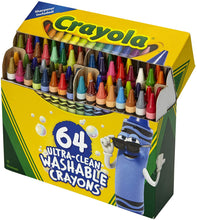 Load image into Gallery viewer, Crayola 52-3287 Ultra Clean Washable Crayons, 64 Classic Colors with Built in Sharpener Assorted, Standard
