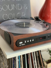 Load image into Gallery viewer, Victrola All-in-1 Bluetooth Record Player with Built in Speakers and 3-Speed Turntable