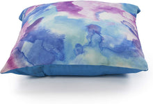 Load image into Gallery viewer, LR Resources PILLO70141MLTIIPL Mod Watercolor Indoor/Outdoor Throw Pillow, 18" x 18", Multicolor