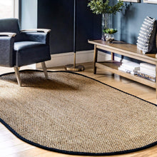 Load image into Gallery viewer, nuLOOM Elijah Seagrass Natural Area Rug, 8' x 10', Black