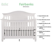 Load image into Gallery viewer, Evolur Fairbanks 5-in-1 Convertible Crib