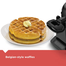 Load image into Gallery viewer, BLACK+DECKER Rotating Waffle Maker, Black, WMD200B