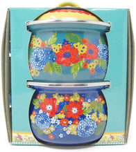 Load image into Gallery viewer, Pioneer Woman Dazzling Dahlia 2-pack MINI Dutch Oven Pans with Lids