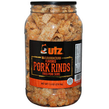 Load image into Gallery viewer, Utz Pork Rinds, BBQ Flavor - 7.5 Oz Barrel - Keto Friendly Snack With Zero Carbsper Serving, Light &amp; airy Chicharrones, 7.5 Oz