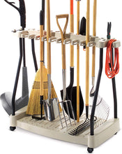 Load image into Gallery viewer, Suncast Tool Cart with Wheels - Durable Rolling Tool Cart - Move &amp; Store Tools, Power Trimmers, Rakes, Shovels - Store Easily in Garage, Shed - Holds up to 30 Tools