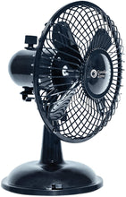 Load image into Gallery viewer, Comfort Zone Oscillating Desk Fan, Black