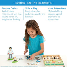 Load image into Gallery viewer, Melissa &amp; Doug Occupations Magnetic Dress-Up Wooden Dolls Pretend Play Set (82 pcs)