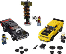 Load image into Gallery viewer, LEGO Speed Champions 2018 Dodge Challenger SRT Demon and 1970 Dodge Charger R/T 75893 Building Kit (478 Pieces)
