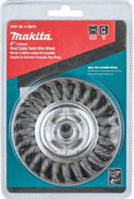Load image into Gallery viewer, Makita A-98572 4" Knot Cable Twist Wire Wheel, 5/8"-11