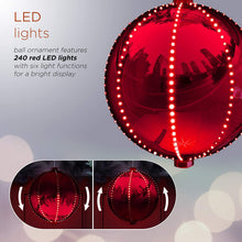 Load image into Gallery viewer, Alpine Corporation LPA108L-RD Hanging Christmas Ornament, 13-Inch Tall, Red