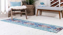 Load image into Gallery viewer, Unique Loom Vita Collection Area Rug, 2' x 6' 7, Turquoise