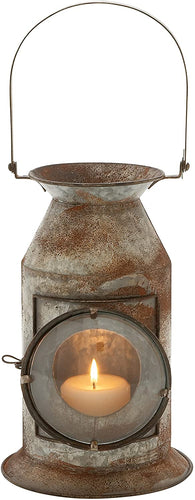 Deco 79 20346 Metal Glass Candle Lantern, 8