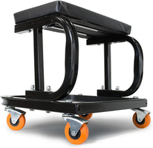 Load image into Gallery viewer, WEN 73011 Rolling Mechanic Seat with Onboard Storage (250-Pound Capacity)