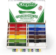 Load image into Gallery viewer, Crayola, 688024, Color Pencil Classpack Set, 3.3 mm Lead Diameter, 12 Colors, 240/Box and 12 Sharpeners