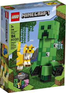 LEGO Minecraft Creeper BigFig and Ocelot Characters 21156 Buildable Toy Minecraft Figure Gift Set for Play and Decoration, New 2020 (184 Pieces)