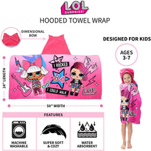 Load image into Gallery viewer, L.O.L. Surprise Soft Cotton Hooded Bath Towel Wrap