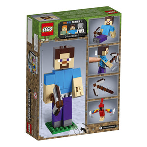 LEGO Minecraft Steve BigFig with Parrot 21148 Building Kit , New 2019 (159 Piece)