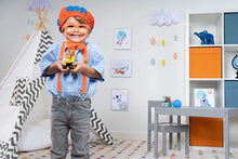 Load image into Gallery viewer, Blippi Costume Roleplay Accessories, Perfect for Dress Up and Play Time - Includes Iconic Orange Bow Tie, Suspenders, Hats and Glasses, for Young Children and Toddlers - Roleplay Set