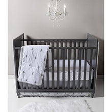 Load image into Gallery viewer, Trend Lab Bunnies 3 Piece Crib Bedding Set, Gray/White