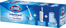 Load image into Gallery viewer, Clorox ToiletWand Disposable Toilet Cleaning System - ToiletWand, Storage Caddy and 6 Disinfecting ToiletWand Refill Heads (Packaging May Vary) (03191)