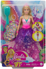 Load image into Gallery viewer, Barbie Dreamtopia 2-in-1 Princess to Mermaid Fashion Transformation Doll (Blonde, 11.5-in) with 3 Looks and Accessories, for 3 to 7 Year Olds