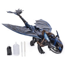 Load image into Gallery viewer, Dreamworks Dragons, Giant Fire Breathing Toothless, 20-inch Dragon with Fire Breathing Effects and Bioluminescent Color, for Kids Aged 4 and Up