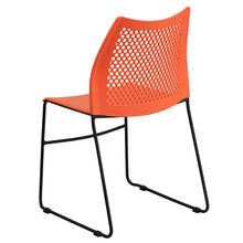 Load image into Gallery viewer, Flash Furniture HERCULES Series 661 lb. Capacity Orange Sled Base Stack Chair with Air-Vent Back
